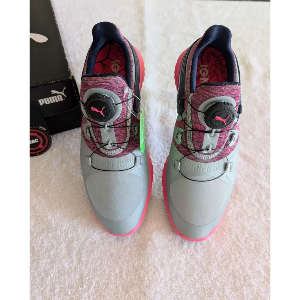 Puma Ignite Blaze Sport DISC Golf Shoes Womens Size 6 Quarry Knockout Pink